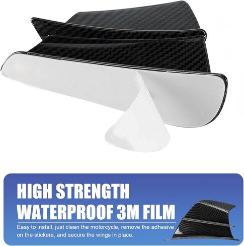 2 PCS Motorcycle Fairing Wing, ABS Motorcycle Air Deflectors Fairing Winglets, Self-adhesive Aerodynamic Wing, Universal for Motorcycle Scooters Bike (Carbon Fiber) in Saudi Arabia