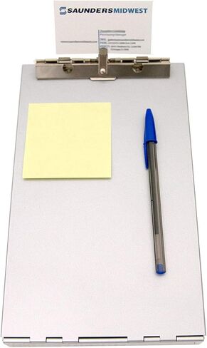 Saunders 213 Aluminum Redi Rite Storage Clipboard (Memo Size Redi-Rite) 1.70" x 6.25" x 10.20" Form Holder with 1 Inch Storage Compartment, Self Locking Latch. 6 Pack in Saudi Arabia