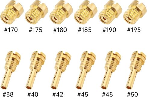 Windance 12pcs Brass Carburetor Main Jet and Slow Jet Kit Replacement with 5pcs Cleaning Needles, Brushes(# 80-118) in Saudi Arabia