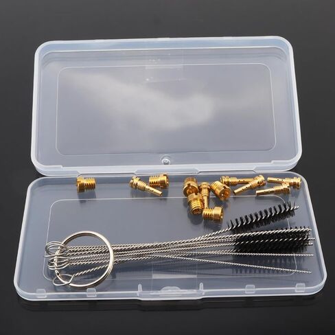 Windance 12pcs Brass Carburetor Main Jet and Slow Jet Kit Replacement with 5pcs Cleaning Needles, Brushes(# 80-118) in Saudi Arabia
