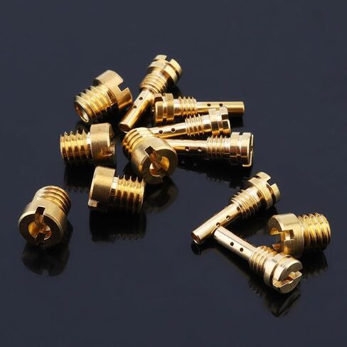 Windance 12pcs Brass Carburetor Main Jet and Slow Jet Kit Replacement with 5pcs Cleaning Needles, Brushes(# 80-118) in Saudi Arabia
