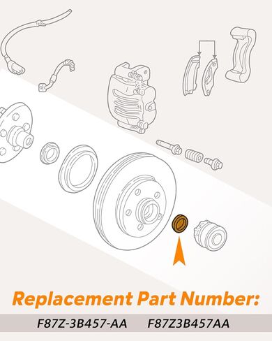F87Z-3B457-AA حلقة تثبيت محور العجلة الأمامية مناسبة لفورد رينجر 1998 1999 2000 2001 2002 2003 استبدال F87Z3B457AA (2 قطعة) in Kuwait