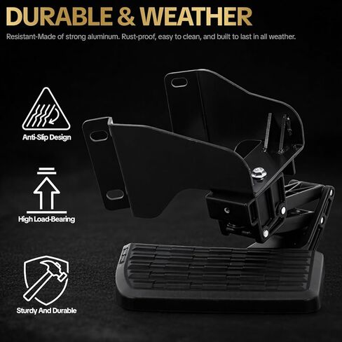 75312-01A خطوة الباب الخلفي للشاحنة القابلة للطي على الجانب الأيسر لـ 2015-2020 Ford F-150 خطوة السرير الخلفي المحدثة خطوة المصد القابلة للسحب in Kuwait