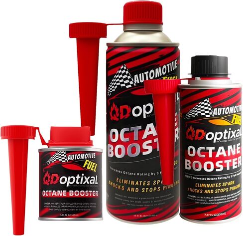 معزز QDoptixal Octane لمحركات البنزين - يعزز الأوكتان ويقلل من خبط المحرك ويحسن MPG - إضافات أداء عالية التركيز - 16 أونصة سائلة (16 أونصة) in Kuwait