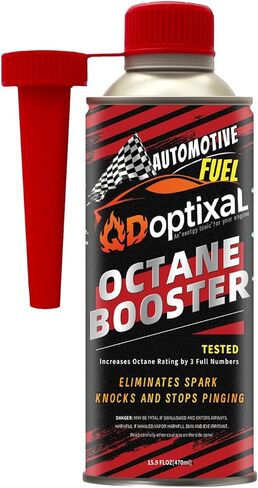 معزز QDoptixal Octane لمحركات البنزين - يعزز الأوكتان ويقلل من خبط المحرك ويحسن MPG - إضافات أداء عالية التركيز - 16 أونصة سائلة (16 أونصة) in Kuwait