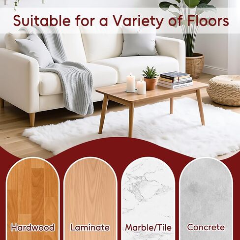 Felt and Rubber Backing Rug Pad, 2"x6" Non-Slip Rug Pads, 1/8" Thick, Under Area Carpet Protective Pads, Cushioned Gripper Pads for All Floors and Finishes, Keeps Rugs in Place, Soft and Secure in Saudi Arabia