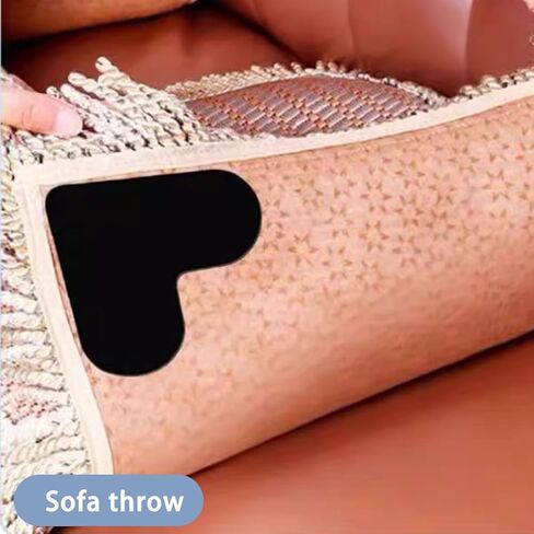 4PCS Anti - Slip Rug Pads for Hardwood Floors & Ceramic Tiles -Ideal for Kitchen & Bedroom Rugs in Saudi Arabia