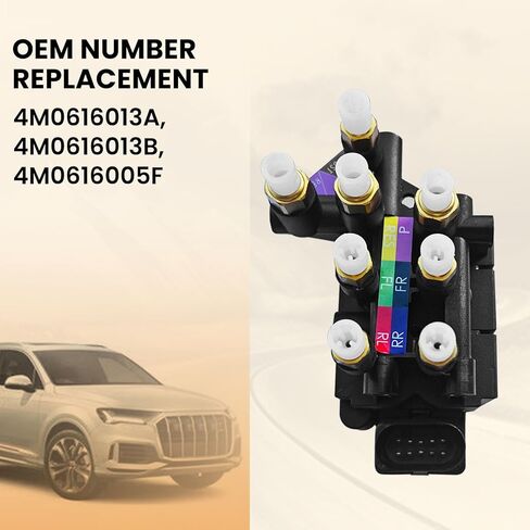 كتلة صمام الملف اللولبي MILLISEC متوافقة مع 2016-2021 Audi Q7(4M)/Q8(4MN)، Q8(4MN)، Bentley Bentayga، صمامات التحكم OE استبدال #4M0616013A،4M0616013B،4M0616005F in Saudi Arabia