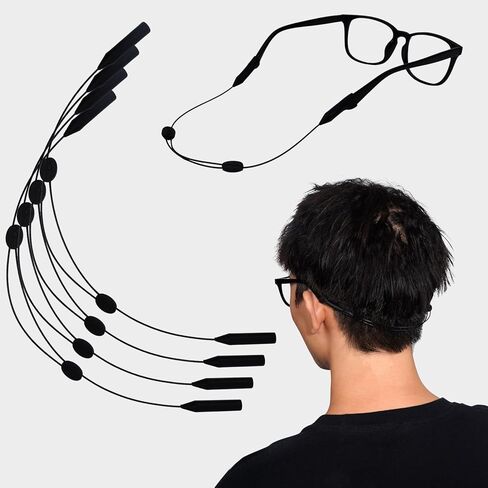 4Pcs Glasses Strap Sports, Eyeglasses Strap Holder for Women Men, Adjustable Sunglasses Lanyard String Chain, Eye Glasses Holders Around Neck in Saudi Arabia
