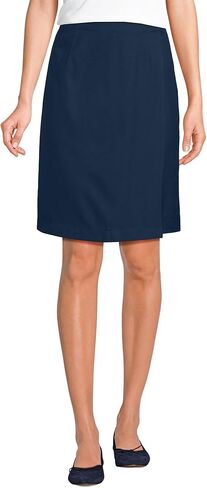 Lands' End Women's Solid A Line Tab Skort Top of Knee in Saudi Arabia