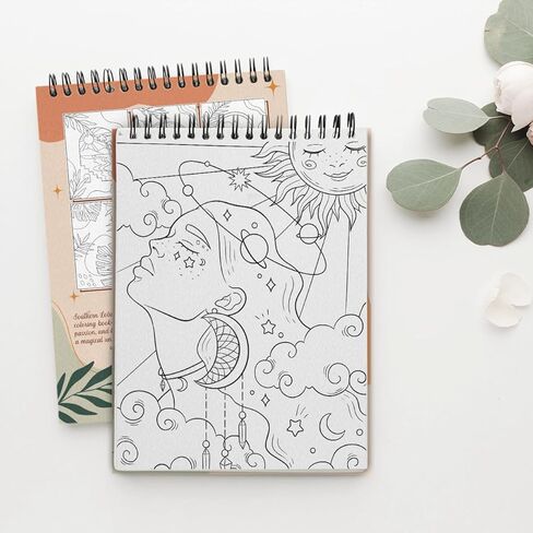 Minimalist Art Coloring Book Spiral Bound with Basic Abstract Design Aesthetic Shapes Simplicity Styles Hardcover Adult Color Pages for Women Seniors Girls to Relax Relieve Stress in Kuwait