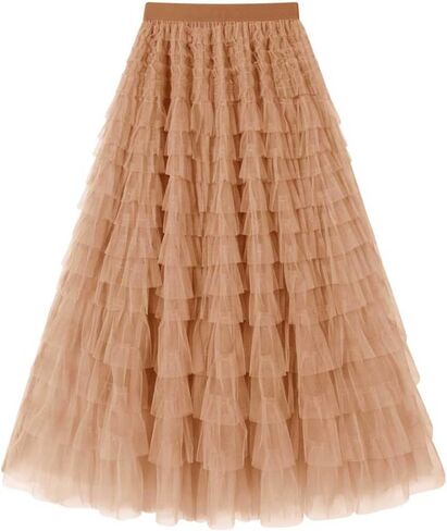 Summer High Waisted Tutu Skirt | Multi-Layer Mesh Cake Ballet Skirt for Parties | Fluffy A-Line Mini Skort for Women in Saudi Arabia