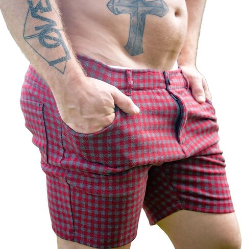 Men’s Tailored Stretch Shorts – 7" Inseam, Slim Fit, Flat Front, Comfortable Waistband, Pockets in Saudi Arabia