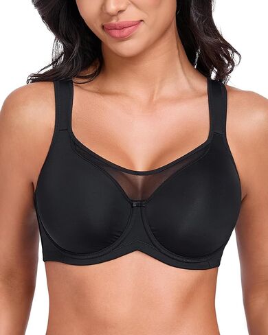 HACI Minimizer Bra for Women Plus Size Full Coverage Underwire Unlined T-Shirt Support for Heavy Breast Seamless in Saudi Arabia