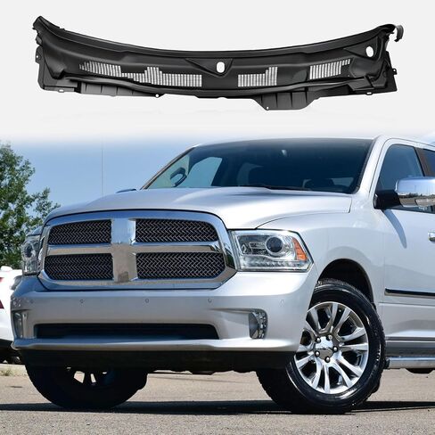 Windshield Wiper Cowl Panel Grille Compatible with 2009-2018 Dodge Ram 1500 2500 3500 & 2019-2024 Ram 1500 Classic Replacement for 55112305AD in Saudi Arabia