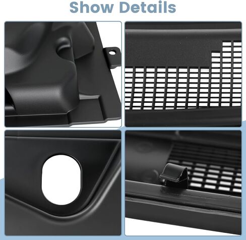 Windshield Wiper Cowl Panel Grille Compatible with 2009-2018 Dodge Ram 1500 2500 3500 & 2019-2024 Ram 1500 Classic Replacement for 55112305AD in Saudi Arabia