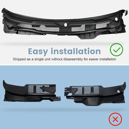 Windshield Wiper Cowl Panel Grille Compatible with 2009-2018 Dodge Ram 1500 2500 3500 & 2019-2024 Ram 1500 Classic Replacement for 55112305AD in Saudi Arabia