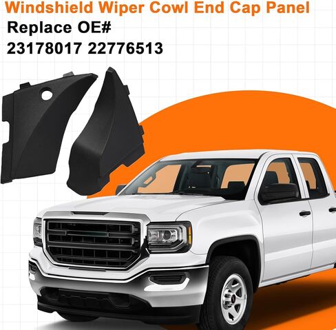 23178017 Windshield Wiper Cowl End Cap Panel 1 Pair Compatible with GMC Sierra 1500 Limited 3500 HD 2500 HD Chevrolet Silverado 1500 LD 3500 HD 2500 HD 2014-2020 Replace OE# 23178017 22776513 in Saudi Arabia