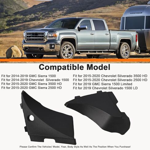 23178017 Windshield Wiper Cowl End Cap Panel 1 Pair Compatible with GMC Sierra 1500 Limited 3500 HD 2500 HD Chevrolet Silverado 1500 LD 3500 HD 2500 HD 2014-2020 Replace OE# 23178017 22776513 in Saudi Arabia