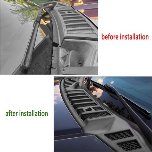 ممسحة الزجاج الأمامي لوحة القلنسوة مصبغة متوافقة مع Ford F150 2015-2020 غطاء النافذة الأمامية إدراج لوحة استبدال FL3Z15022A69B in Kuwait