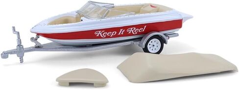 Greenlight Collectibles 32330-A Hitch & Tow Series 33-1:64 Scale Diecast Model - 1967 Dodge D-100 with Boat and Trailer in Saudi Arabia