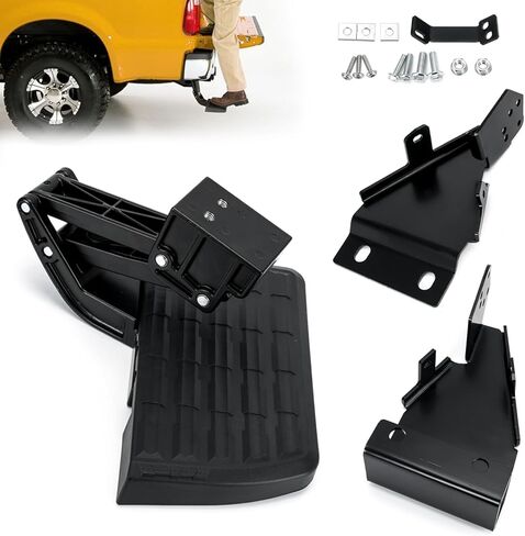 75413-01A Truck Bed Step Retractable Step Side Step Compatible with Ford 2017 2018 2019 2020 2021 2022 F-250 F-350 Super Duty, Folding Truck Step in Saudi Arabia