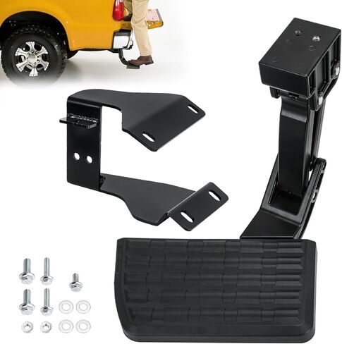 75413-01A Truck Bed Step Retractable Step Side Step Compatible with Ford 2017 2018 2019 2020 2021 2022 F-250 F-350 Super Duty, Folding Truck Step in Saudi Arabia