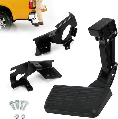 75413-01A Truck Bed Step Retractable Step Side Step Compatible with Ford 2017 2018 2019 2020 2021 2022 F-250 F-350 Super Duty, Folding Truck Step in Saudi Arabia