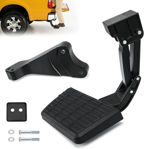 75413-01A Truck Bed Step Retractable Step Side Step Compatible with Ford 2017 2018 2019 2020 2021 2022 F-250 F-350 Super Duty, Folding Truck Step in Saudi Arabia