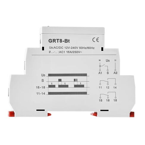 1 قطعة تأخير تأخير إيقاف الموقت التتابع نوع الإلكترونية 16A AC230V أو التيار المتناوب/DC12-240V GRT8-A/B/At/Bt(GRT8-Bt-ACDC12-240V) in Kuwait