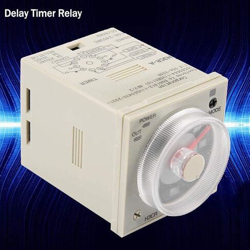 مرحل تأخير قابل للتعديل - مرحل التحكم في الوقت مع نطاق 11 سنًا، 100-240VAC/100-125VDC، 0.5S-300H، مقبض قابل للتعديل in Kuwait