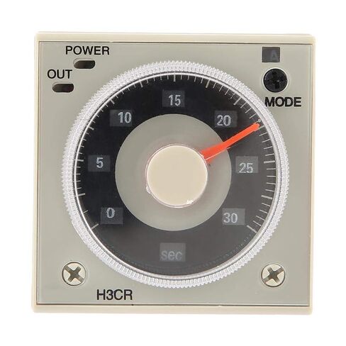 مرحل تأخير قابل للتعديل - مرحل التحكم في الوقت مع نطاق 11 سنًا، 100-240VAC/100-125VDC، 0.5S-300H، مقبض قابل للتعديل in Kuwait