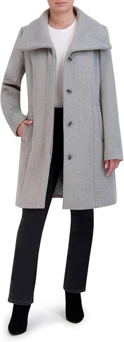 Cole Haan Women's Soft Convertible Collar Button Up Formal Coat in Saudi Arabia
