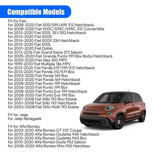 Outside Ambient Air Temperature Sensor Exterior Temperature Sensor Underneath Door Mirror Fit for Fiat 500 500X 500L for Jeep Renegade Punto Alfa Romeo Replace # 71753245 735655747 735603615 in Saudi Arabia