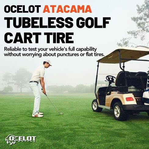 إطار عربة الجولف Ocelot Atacama 23x10-12 A/T - لجميع التضاريس، معتمد من وزارة النقل، هيكل من 4 طبقات، تشغيل سلس وقيادة هادئة، تصميم مداس للاستخدام على الطرق الوعرة/الوعرة in Kuwait