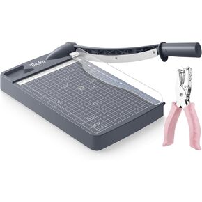 12 Inch Guillotine Paper Cutter, 12 Sheet Capacity Paper Trimmer Slider for Cardstock, Scrapbooking, Photo, Office, Classroom, Studio (Gray) in Kuwait