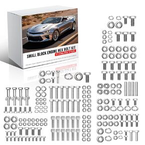 Stainless Steel Small Block Engine Hex Bolt Kit for Small Block Chevrolet (SBC) Engines 265 283 302 305 307 327 350 400-304 Stainless, Non-Corrosive, Complete Restoration Set in Kuwait