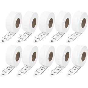 10 Rolls of 2-Digit White Take a Number Tickets for D80 Ticket Dispenser - 2000 tickets/roll in Saudi Arabia