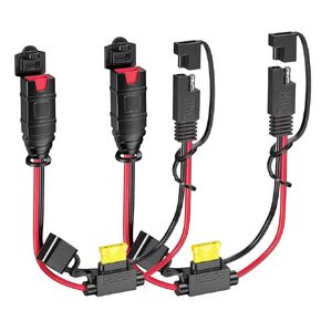 عبوتان مناسبتان لمحول NOCO GC009 X-Connect SAE، سلك نحاسي نقي 14AWG مع مصهر 20 أمبير وقابس مقاوم للماء، لشواحن البطاريات على الدراجات النارية والسيارات والمركبات ATV وUTVs in Kuwait