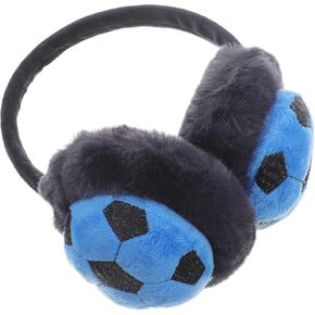 TEHAUX Winter Warm Earmuffs Thickened Blue Soccer Cartoon Ear Protectors Outdoor Cold Weather Ear Warmers for Boys in Saudi Arabia