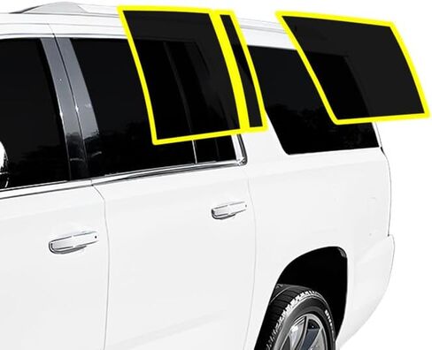 BOGAR TECH DESIGNS - مجموعة أفلام تظليل النوافذ الفاخرة المصنوعة من السيراميك النانو المتوافقة مع سيارة Chevy Suburban 2015-2020 Front، 20% in Saudi Arabia