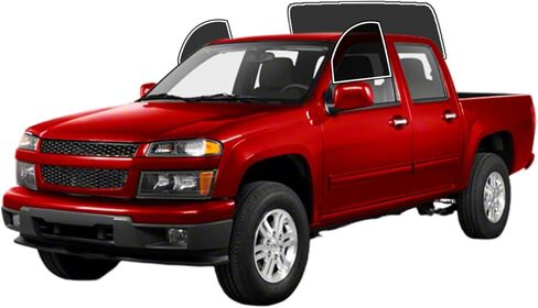 طبقة تظليل نافذة مسبقة القطع من AUTOTEK لسيارة Chevy Colorado Crew 2004-2012 نافذة الصف الأمامي 25% VLT 2Ply مضادة للكسر، كتلة للأشعة فوق البنفسجية، حماية الخصوصية، سهلة التركيب، لا حاجة للتشذيب، تقليل الحرارة والوهج in Kuwait