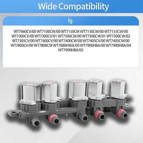 WT7800CW WT7300CW WT7400CW Washer Water Inlet Valve fit for Lg WT7100CW WT7300CV WT7150CW WT7155CW WT7305CV WT7400CV WT7405CW WT7800CV WT7880HWA WT7900HBA WT7060CV WT7150CM in Saudi Arabia