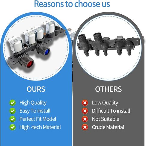 WT7800CW WT7300CW WT7400CW Washer Water Inlet Valve fit for Lg WT7100CW WT7300CV WT7150CW WT7155CW WT7305CV WT7400CV WT7405CW WT7800CV WT7880HWA WT7900HBA WT7060CV WT7150CM in Saudi Arabia