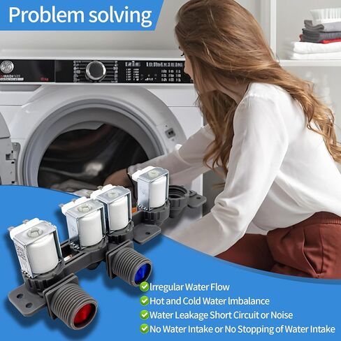 WT7800CW WT7300CW WT7400CW Washer Water Inlet Valve fit for Lg WT7100CW WT7300CV WT7150CW WT7155CW WT7305CV WT7400CV WT7405CW WT7800CV WT7880HWA WT7900HBA WT7060CV WT7150CM in Saudi Arabia