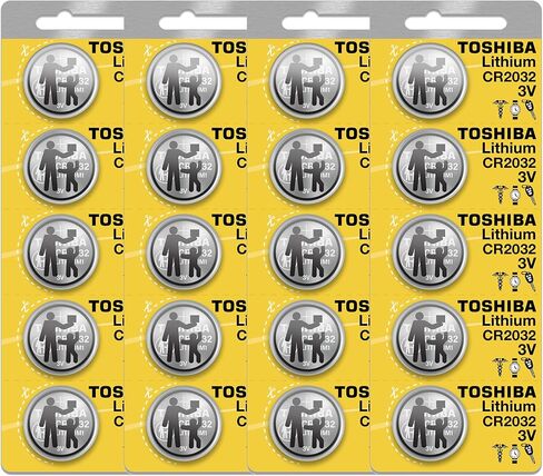 Toshiba CR2032 3 Volt Lithium Coin Battery (20 Batteries) in Kuwait