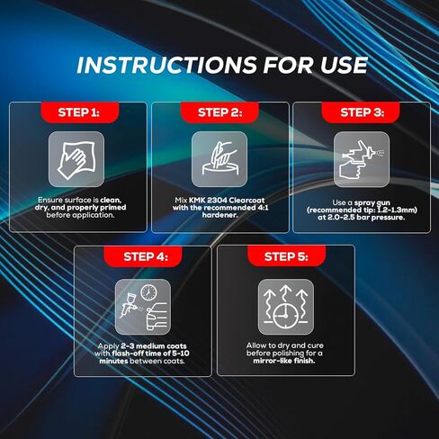 KMK 2304 Clearcoat Express 4:1-3.78L – High-Gloss Automotive Clearcoat with Fast Drying and Durable Finish in Kuwait