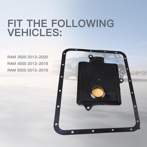 Transmission Filter and Gasket Kit Compatible with 2013-2025 RAM 3500 4500 5500 6.7L Cummins HO Engine & AISIN AS69RC, Automatic Transmission Filter Replace OE 68224232AA 68214914AA- Includes Gaskets in Saudi Arabia