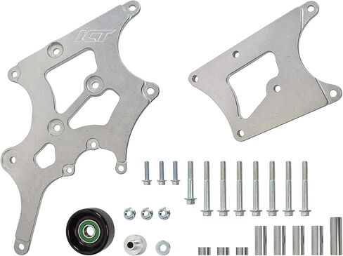 ICT Billet LS Swap Alternator and Power Steering Bracket Kit Compatible with Corvette BMW 330i E46 LS1 LS3 LSX 4.8L 5.3L 6.0L 551796-1 in Saudi Arabia