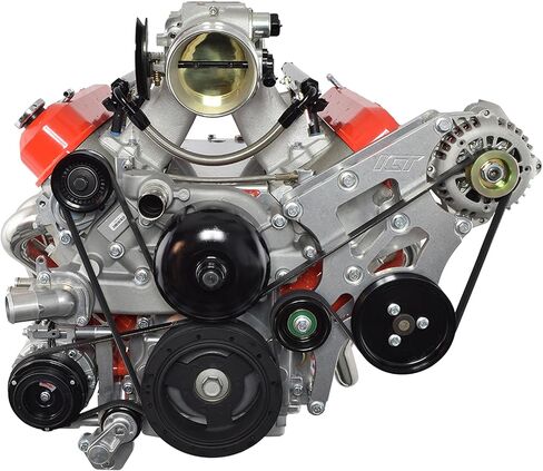 ICT Billet LS Swap Alternator and Power Steering Bracket Kit Compatible with Corvette BMW 330i E46 LS1 LS3 LSX 4.8L 5.3L 6.0L 551796-1 in Saudi Arabia